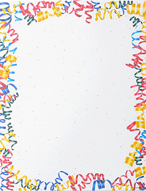 Confetti Border Paper - Paper with Confetti Border