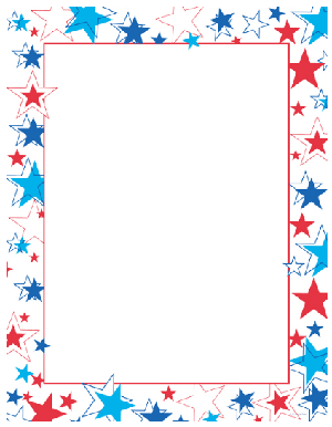 Red & Blue Border Border Paper